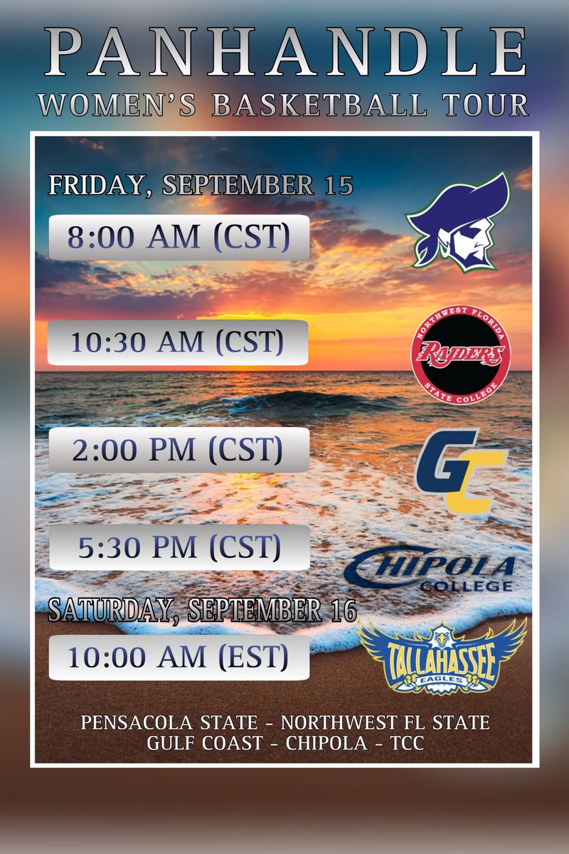 The Eagles will be apart of the Panhandle Tour on September 15th-16th! Coaches needing more information DM or email our coaching staff! #Goeagles🦅🏀