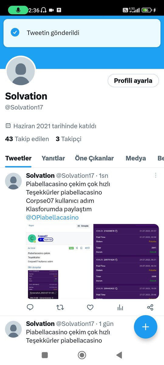 Solvation17's tweet photo. Piabellacasino çekim çok hızlı
Teşekkürler piabellacasino
Corpse07 kullanıcı adım
Klasforumda paylaştım
@OPiabellacasino https://t.co/xeTT7gIhsl