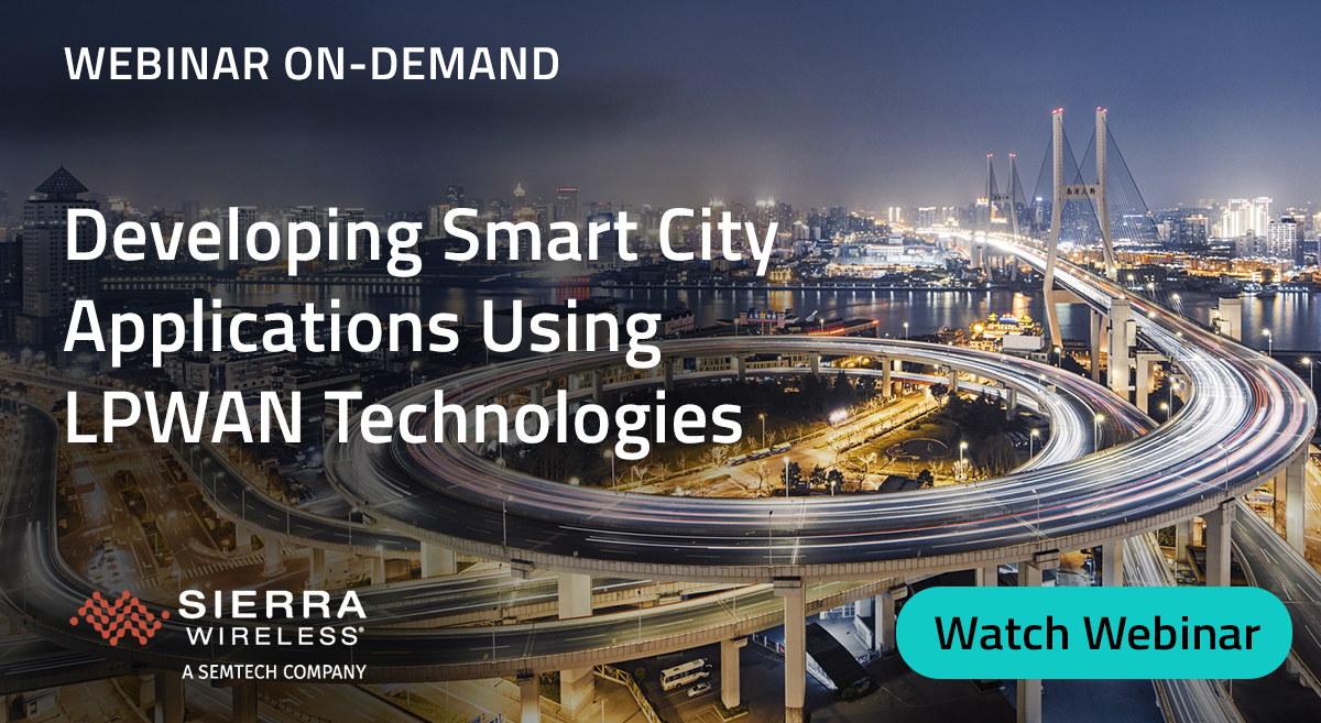 #ICYMI Catch the Developing Smart City Applications Using LPWAN Technologies #webinar with @sonysemiconil on demand now! hubs.la/Q01-knZS0 #Cellular #LPWAN #SmartCity @SemtechCorp