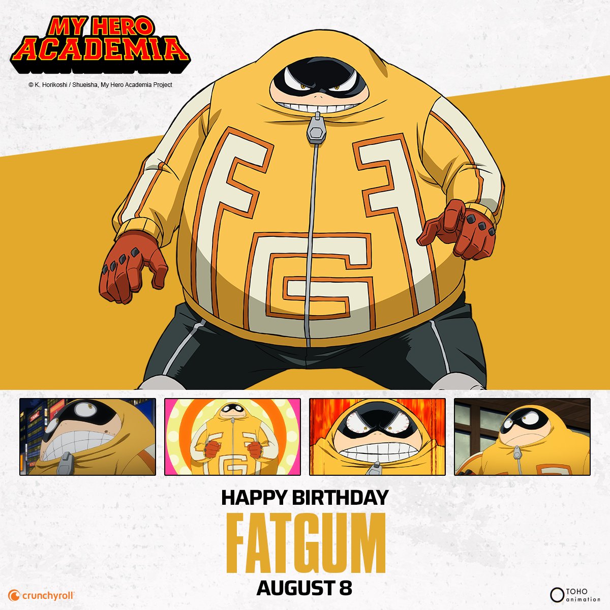 MHAOfficial's tweet photo. Happy birthday, Fat Gum! 🎂 🎉 💕 https://t.co/hnrTNuycNV