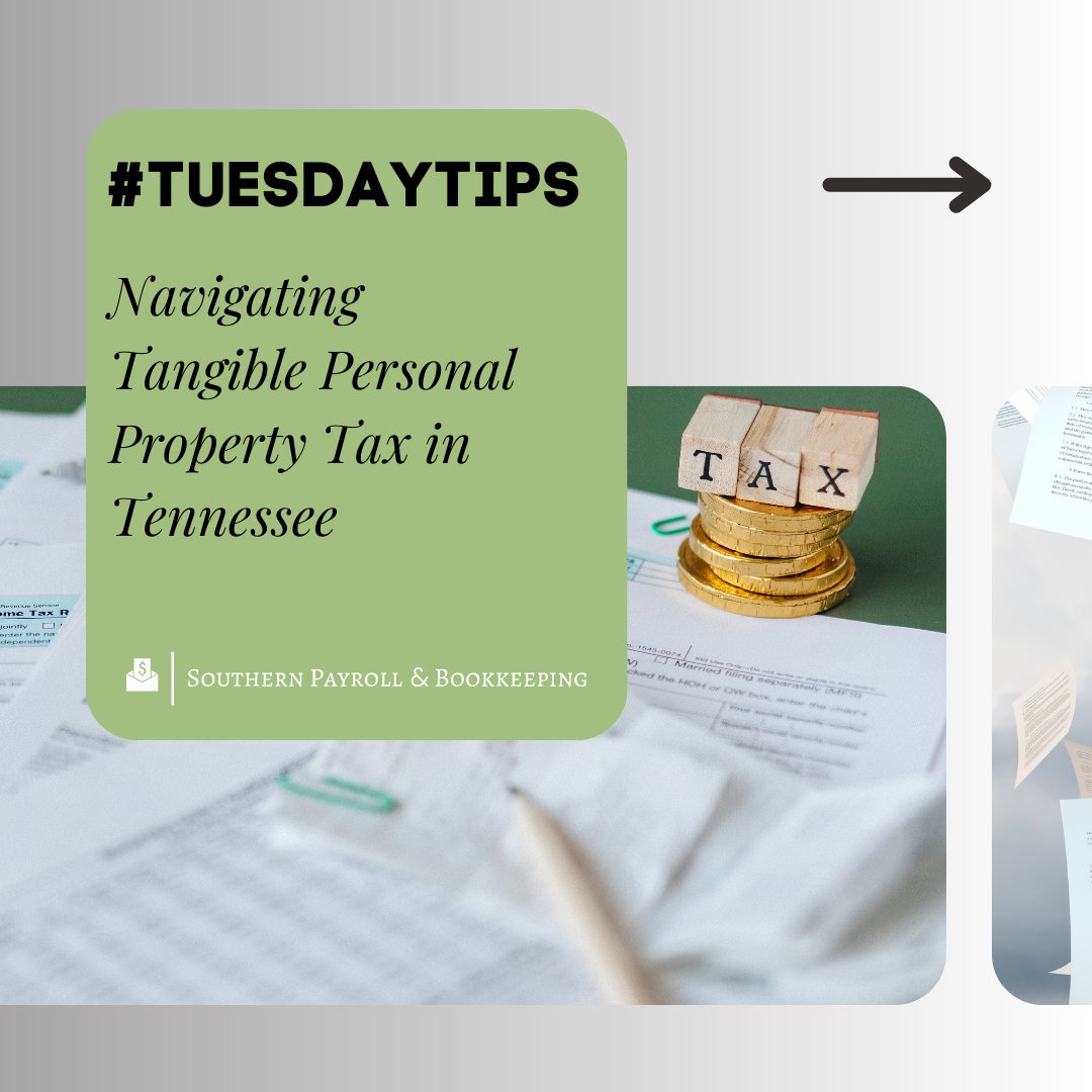 southernpb's tweet photo. 🔍 Exploring TN's Tangible Personal Property Tax! 🏢 What's taxable? What's not? Get the lowdown on exemptions, deadlines, and savvy strategies. Save money and stay informed! 💰💡 #TNPropertyTax #SmartFinance #TuesdayTips

Read More Here: https://t.co/yDcgMQEfki https://t.co/vJlJYD67fo