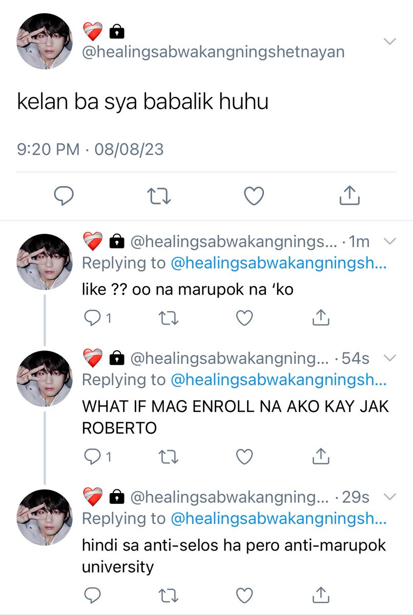 kkuksvante's tweet photo. saan?
a filo #taekookau !

wherein tk as mag ex — they’re the academic rivals in UPM before, but they also got into each other.

a decade later graduation in shs they broke up.

or sabihin nalang natin yung isa dyan na hindi maka move on...? https://t.co/6k8i5l1cNX