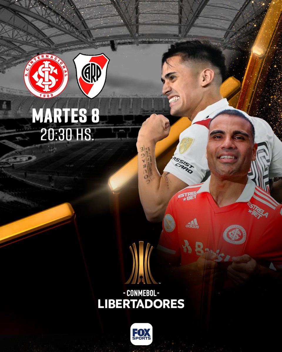 CPETEL's tweet photo. 🏆 Viví todos los partidos de la Copa Conmebol Libertadores por la pantalla de FOX SPORTS.

Martes 8 de Agosto
⚽️ 20:30 hs. Internacional vs. River
⚽️ 20:30 hs. Paranaense vs. Bolivar 
⚽️ 20:45 hs. Fluminense vs. Argentinos Juniors https://t.co/zl1gWFnXc7