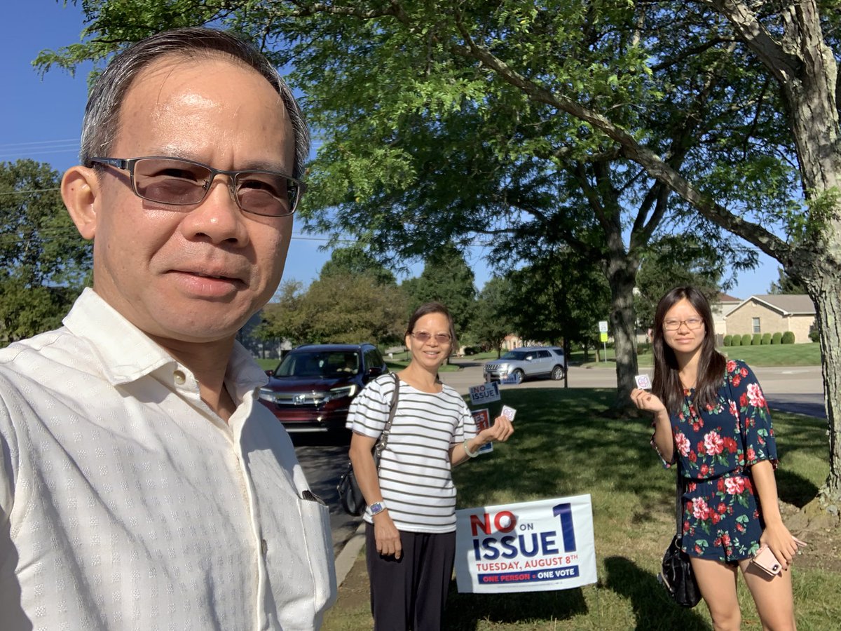 dragged the parents to the polls to protect democracy. highly recommend. #VoteNoOnIssue1 #VoteNoInAugust