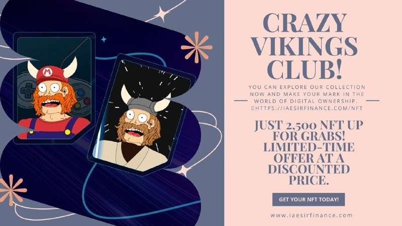 belufrancese's tweet photo. Crazy Vikings Club NFT Collection by @iaesirfinance! Check it out now 🔥🪓

💸 Holders unlock amazing benefits:
💰 7.5% off AI algorithm investment fee for a year!
🗳️ Share in 100k governance tokens for future project decisions!
🔰 Check the web to know more! 👇

🌐 Web: https://t.co/e1olXezj1N
🔗 Grab your NFT here: https://t.co/ALQ4vyqFYJ
🔍 Check out our collection on OpenSea: https://t.co/xPtSW6Gjkn
📣 Telegram: https://t.co/NdQ0xuCLfK