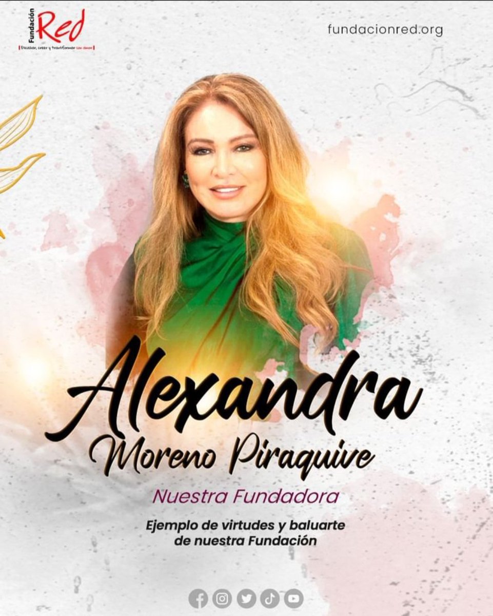 #CelebramosSuVida

𝐀𝐥𝐞𝐱𝐚𝐧𝐝𝐫𝐚 𝐌𝐨𝐫𝐞𝐧𝐨 𝐏𝐢𝐫𝐚𝐪𝐮𝐢𝐯𝐞, es un ejemplo de virtud 🙌 y baluarte de nuestra Fundación Red 💜

👉 Conoce más de su trabajo ingresando a:
💻 redcontraelabusosexual.org 

#FundaciónRed #Agosto23 #FechaEspecial #Mujer