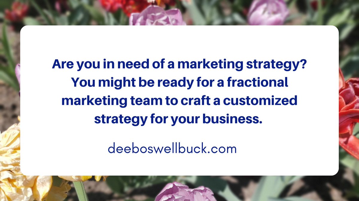 Are you in need of a marketing strategy? You might be ready for a fractional marketing team to craft a customized strategy for your business. buff.ly/3O2TipP
#digitalmarketingtips #torontobusiness #canadianbusiness