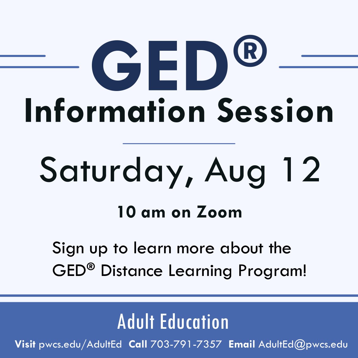 📅 REMINDER::  We have a GED information session coming up this Saturday (10 am)! If you're interested in taking a GED course this summer, this is your chance to ask questions (via online). Sign up to claim your spot!!

REGISTER: lu.ma/maycuo1h