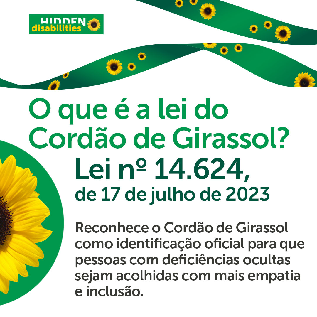 Hdsunflower_br's tweet photo. 🇧🇷🌻O que é a Lei do Cordão de Girassol?🌻🇧🇷
Lei 14.624 de 17 de julho de 2023, reconhece o Cordão de Girassol como identificação oficial para que pessoas com deficiências ocultas sejam acolhidas com mais empatia e inclusão. Mais informações no site https://t.co/T7cDSBIQyR https://t.co/PLBJUcooTo