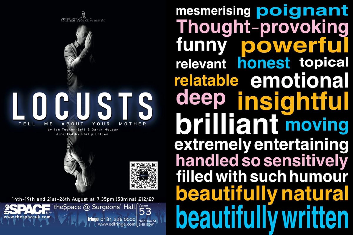 Locusts opens on the 14th <a href="/theSpaceUK/">theSpaceUK</a> Surgeons. Have you got YOUR ticket?
<a href="/edfringe/">Edinburgh Festival Fringe</a>