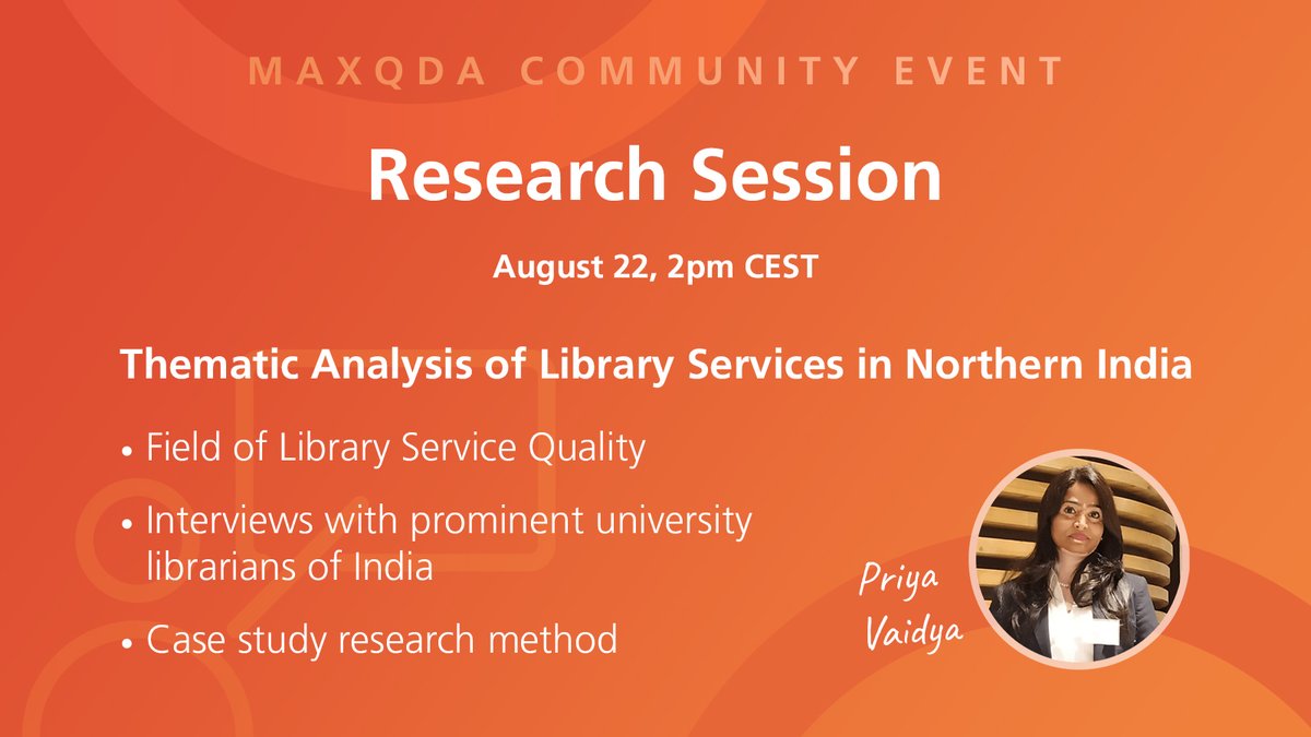 VerbiSoftware's tweet photo. π Want to connect and network? π€ Want a hands-on demonstration of how to use MAXQDA? π©βπ» Looking for interactive discussions? Do not miss this opportunity to learn, share, and grow together. #ResearchSession #MAXQDA #InteractiveLearning πβ¨
Register now: https://t.co/ICdFIcoJ4M https://t.co/xuYLGUPPkC