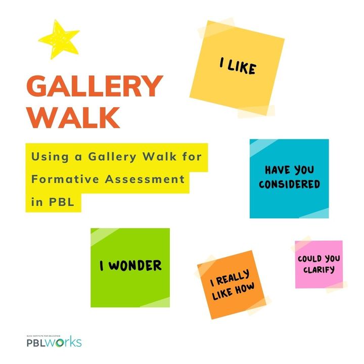 The Gallery Walk protocol can be used as a formative assessment tool in a PBL unit. It promotes student agency and collaboration while nurturing a classroom culture that welcomes feedback &amp; continuous improvement.

Learn more here: bit.ly/30Zr7kT
#Assessment #Protocol