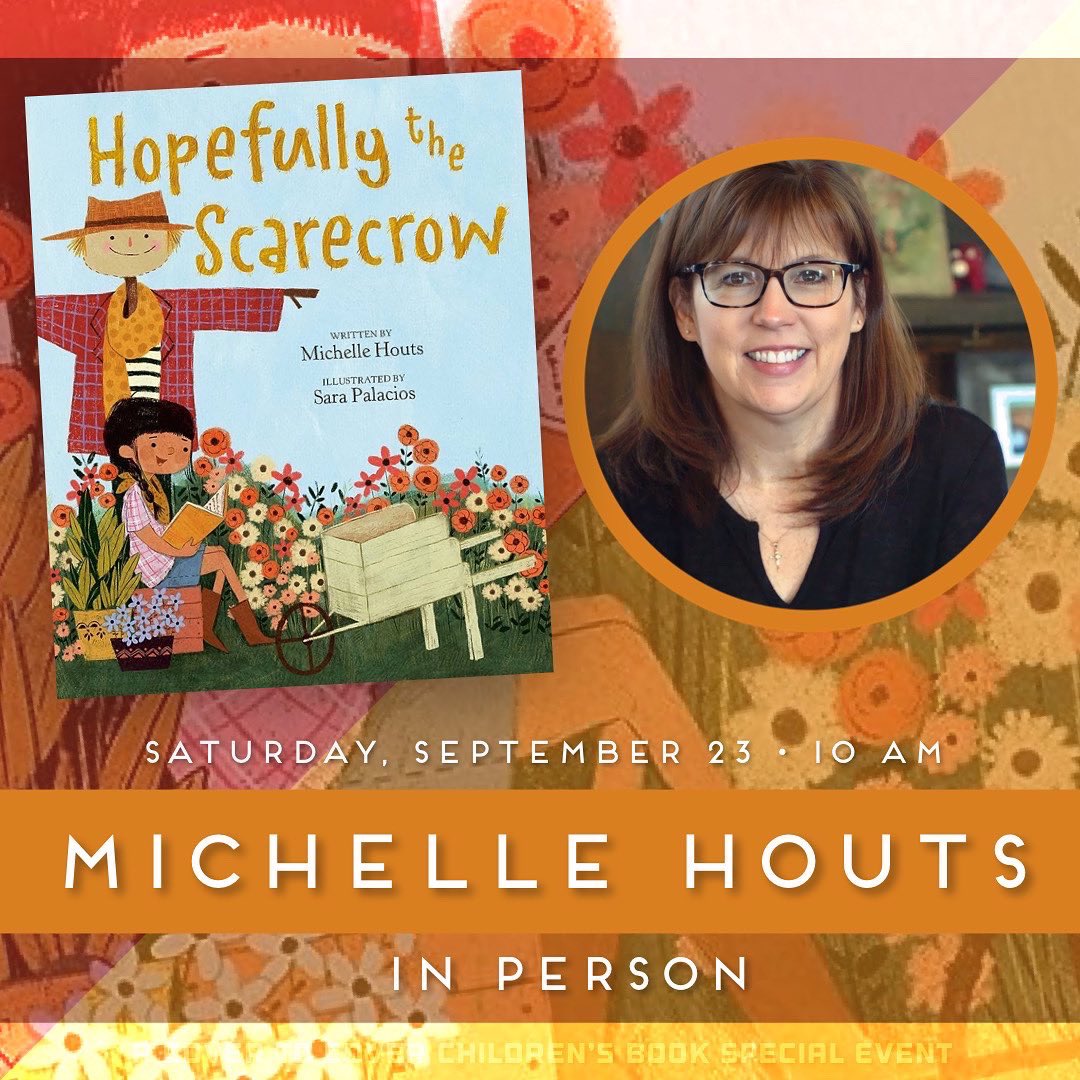 Happy book birthday to @mhoutswrites for HOPEFULLY THE SCARECROW! The perfect Fall book for kids. BONUS! Mark your calendars as Michelle will visit us on September 23 at 10am, the first day of autumn 🍁 covertocoverchildrensbooks.com/event/storytim… @penguinkids
