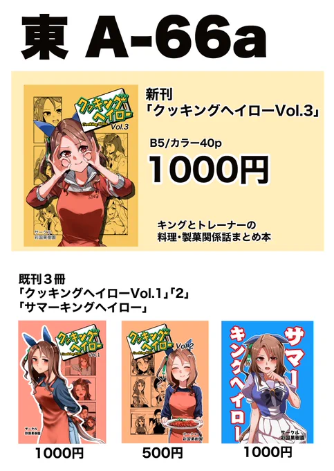 #C102  こんなギリギリになってのお品書きです! クッキングと夏だからサマーも盛り込みました。  土曜日 東 Aブロック66aでお待ちしてます!