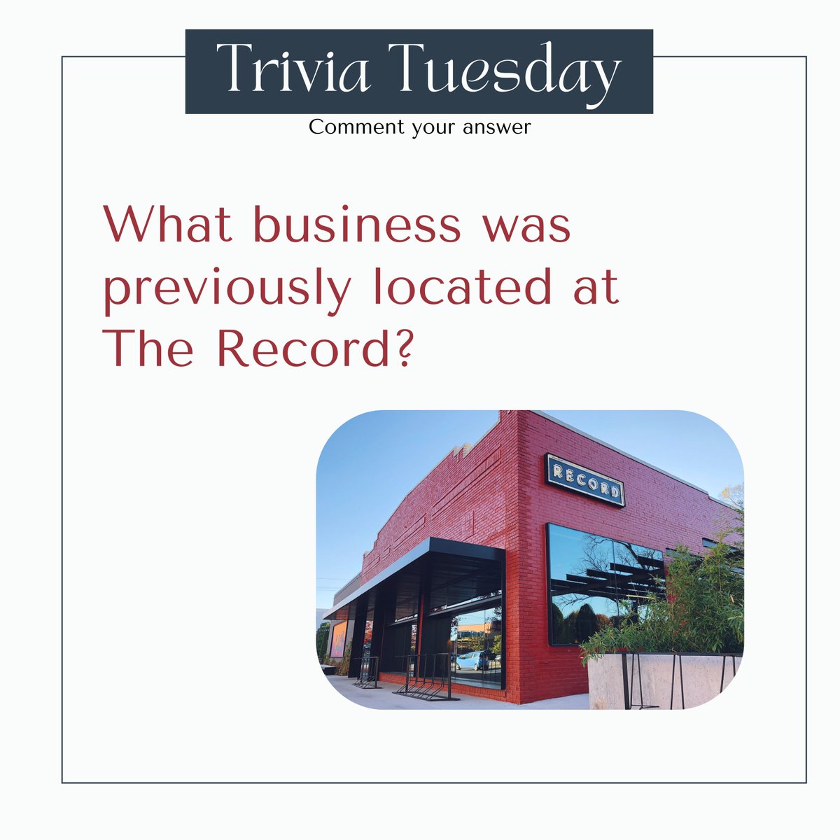 Today, The Record is known for hosting various Bentonville events. Do you know what was previously housed in the building? Hint: How do you think the Record got its name? 🤔

#Bentonville150 #150andStrong