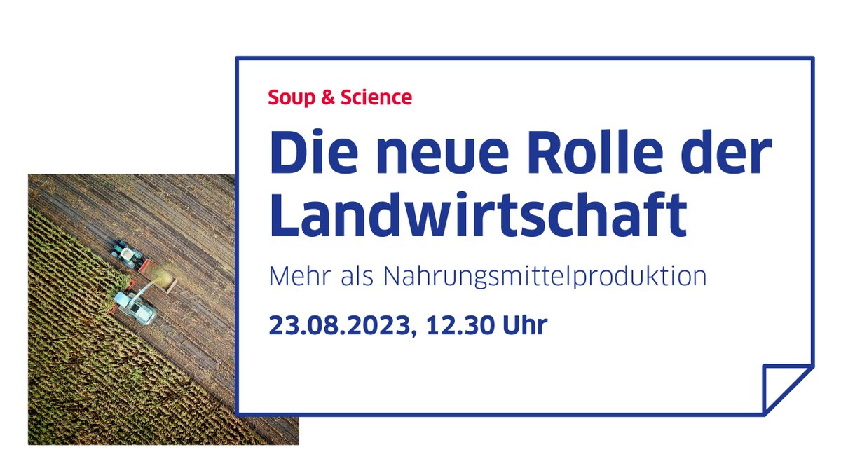 Welche sozialen Aufgaben übernehmen Landwirte & wie verändert sich ihr Berufsbild durch den Strukturwandel? Darüber spricht Wissenschaftlerin @NowackWiebke vom Institut für Agrarwissenschaften @HumboldtUni am 23.08. bei Soup & Science. Jetzt anmelden: technologiestiftung-berlin.de/veranstaltunge…