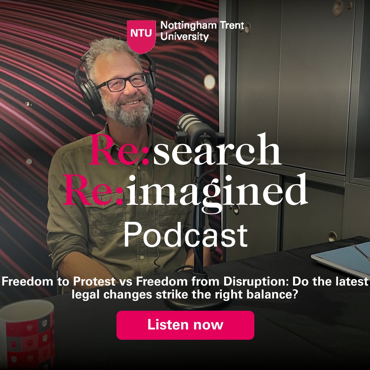 Peaceful protests are effective for change, but what about when they cause major disruption? In the latest #ResearchReimagined podcast, we talk to Prof Tom Lewis about rising protests and plans to widen police powers for disruptive protests. Listen👉 ntu.ac.uk/research-podca…