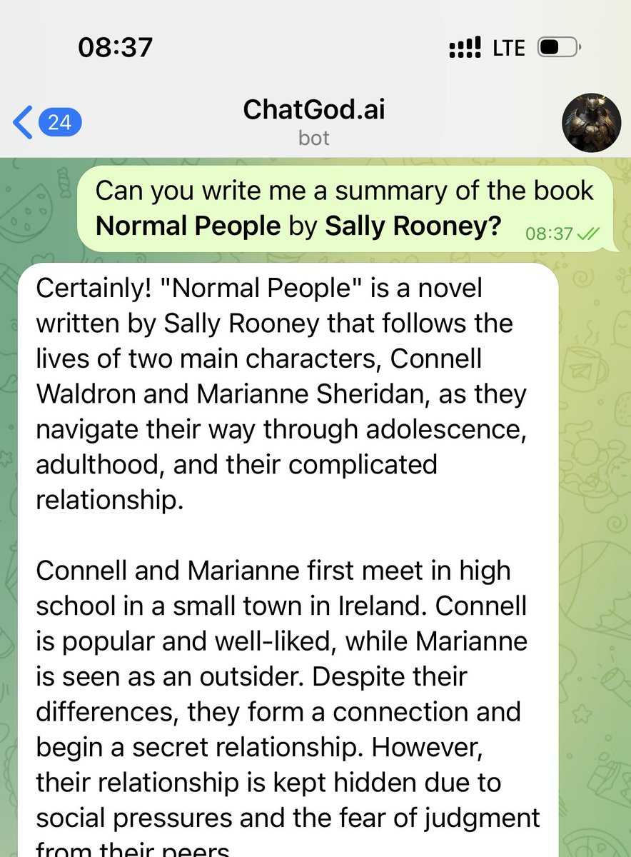 📚🕰️ Save time reading and get the essence of books with #ChatGod! 

ChatGod can provide concise summaries of your favorite books, allowing you to grasp the key ideas and themes without spending hours flipping through pages.