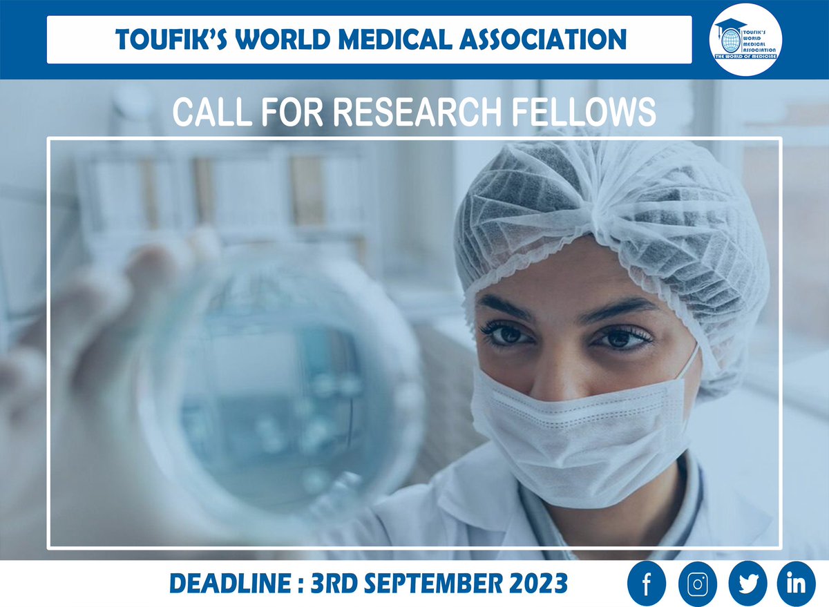 ToufiksMedical's tweet photo. Call for research fellows!!! 📢

We are currently accepting applications for our 2023-2024 research fellowship program. There are five cohorts available : Cardiology, Neurology, Surgery, Oncology and Global Health.

Find link to application below ⬇️ 

https://t.co/7FJLe3hzqJ https://t.co/UGxPXSc5aN