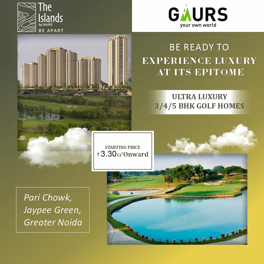 #TheIslands by #Gaurs is #located at #JaypeeGreens, #PariChowk #GreaterNoida. #GaursTheIslands offer #3Bhk, #4Bhk & #5Bhk #Apartments at #GreaterNoida.
#StartingPrice ₹ 3.30 Cr* #Onwards
#Visit: gaurisland.luxurypropertynoida.co
#CallUs: 9899022675