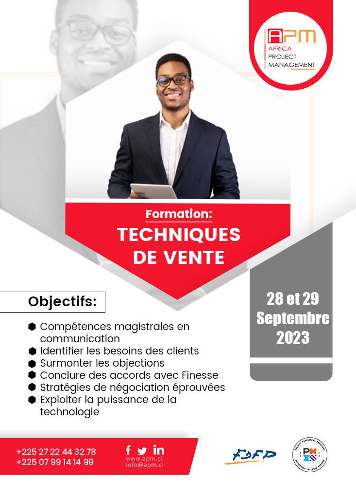 APM_CI's tweet image. 𝐅𝐎𝐑𝐌𝐀𝐓𝐈𝐎𝐍 : 𝐋𝐄𝐒 𝐓𝐄𝐂𝐇𝐍𝐈𝐐𝐔𝐄𝐒 𝐃𝐄 𝐕𝐄𝐍𝐓𝐄
Cherchez-vous à percer les secrets d&apos;une vente réussie ? Découvrez notre formation axée techniques de vente les 28 et 29 septembre 2023.
Inscription : urlz.fr/na1I
Lien boutique : urlz.fr/na1M