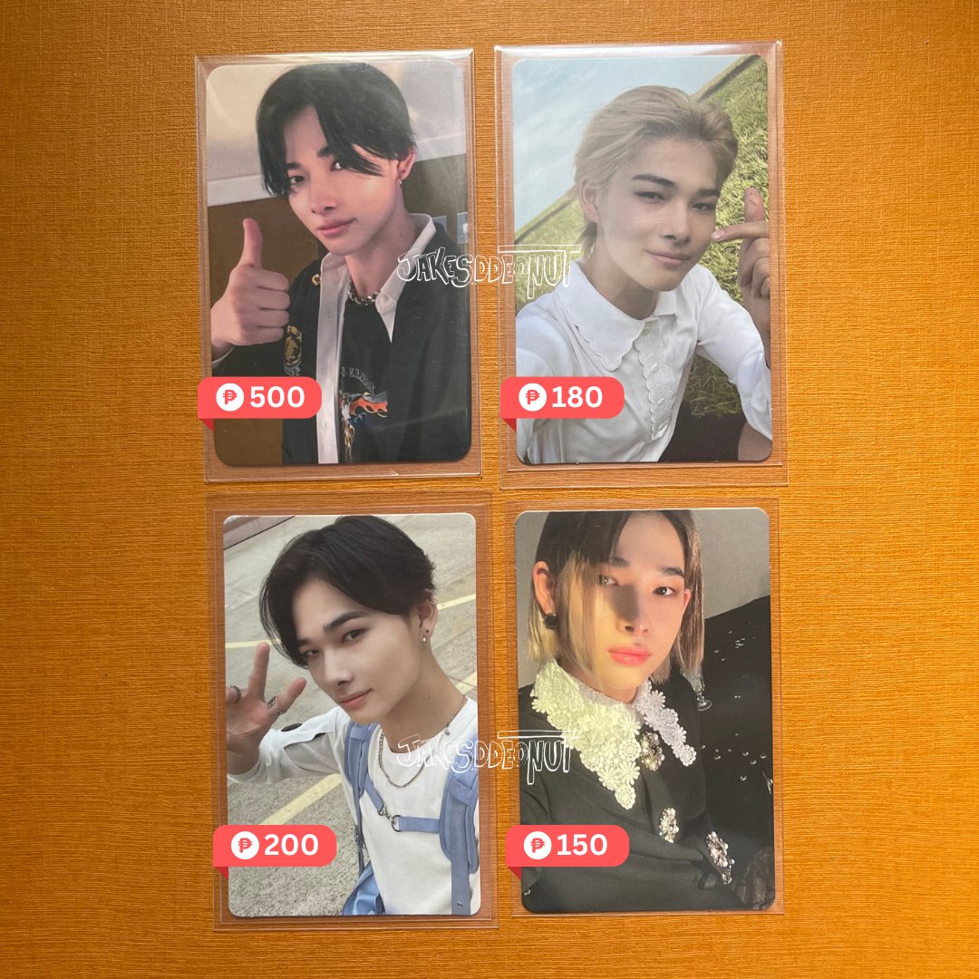 jakesddeonut's tweet photo. #m_bentables • 「 wts lfb ph 」

╼ ni-ki random pc TINGI
• prio taking more from bentables / as set

》mine/dm to claim; pay within 24h
! no rush shipping

🏷 enhypen photocard riki niki manifesto lazada pob r 1 d:a dimension answer selca yet day one weverse scylla d:d dillema https://t.co/iuR6yNbn4w