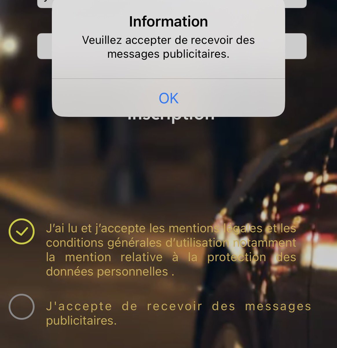 __TheKnight___'s tweet photo. @VtcMaroc Vous ne pouvez pas obliger les clients à recevoir des messages publicitaires pour valider une inscription… Je ne serai donc pas votre client tant que c’est le cas… #VTC @Jawadzi @ismaelbelkhayat …. https://t.co/FWmEZrT7aR
