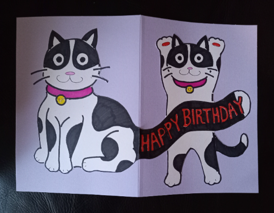 AxelinaPro's tweet photo. Did you know that today is #InternationalCatsDay ? Wishing a fabulous pamper day to all cats! To celebrate here is a pic of my cute cat birthday card :-) Available at https://t.co/kCpDi20bwb #elevenseshour #cats #internationacatday #CatDay #birthdaycards #UkMakers #OnlineCraft https://t.co/vPlXtjiAug