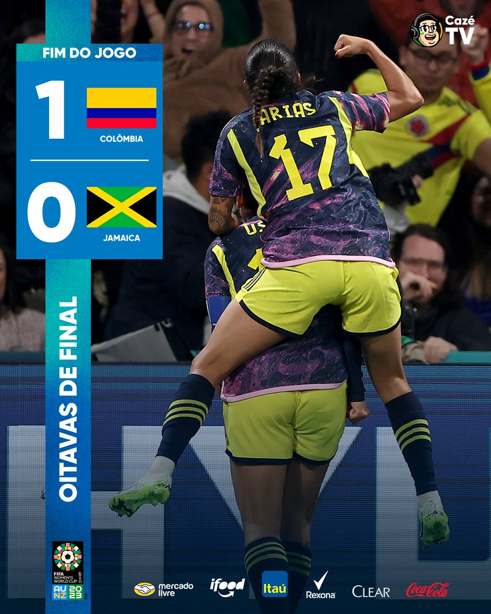 FIM DE JOGO! Com um GOLAÇO da Usme, a Colômbia está classificada para as quartas de final da Copa do Mundo Feminina FIFA™ 2023!

#CopaNaCazéTV #FutebolFeminino #CopaFeminina #FWWC #FIFAWWC #Colombia #LindaCaicedo
