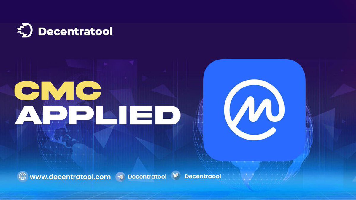decentratool's tweet photo. 🔗DecentraTool: Fast Track to Top Crypto Listings

#DecentraTool team has applied for listings on two of the most prominent platforms in the crypto space: ✅CoinMarketCap and ✅CoinGecko through their Fast Track program! https://t.co/ziluYrjgiT