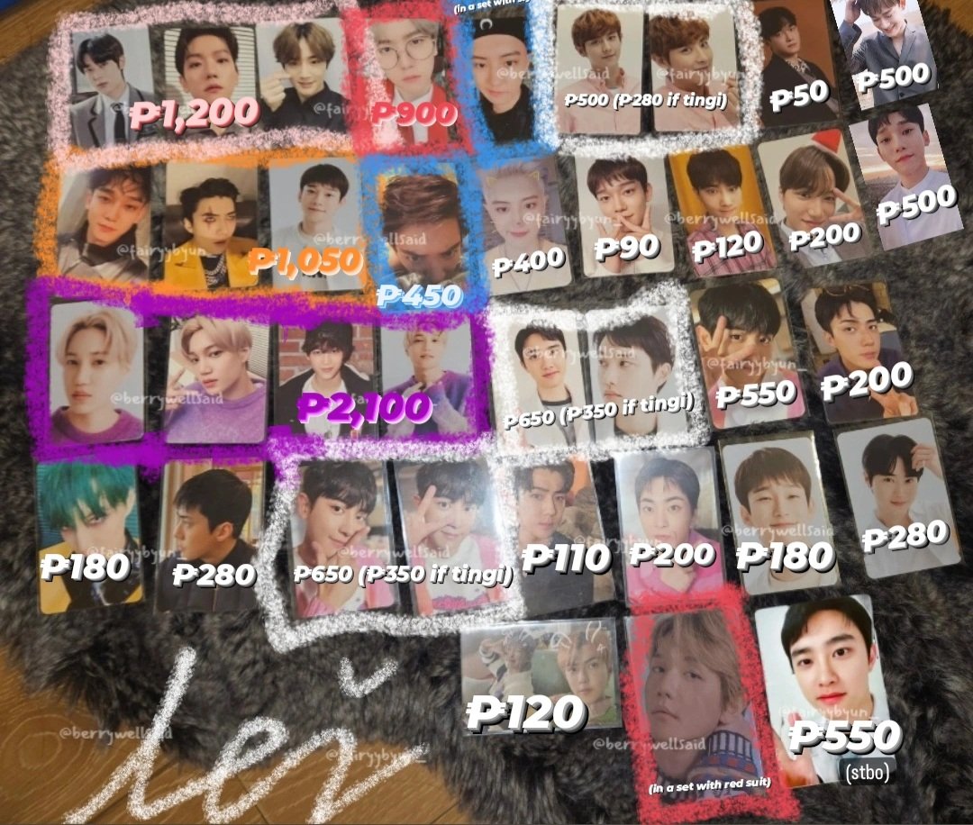 fairyybyun_'s tweet photo. wts | lfb | ph | #theberrybasket

• • please help rt!! ♡
• prices are indicated in the photos!
• • preview of pobs + condi of onhand pcs are under this tweet
• kindly read the notes provided~

─ reply/dm to claim 🫶

🏷️: exo photocard poca pc album sealed pob tingi set https://t.co/F3TNT7nPxZ