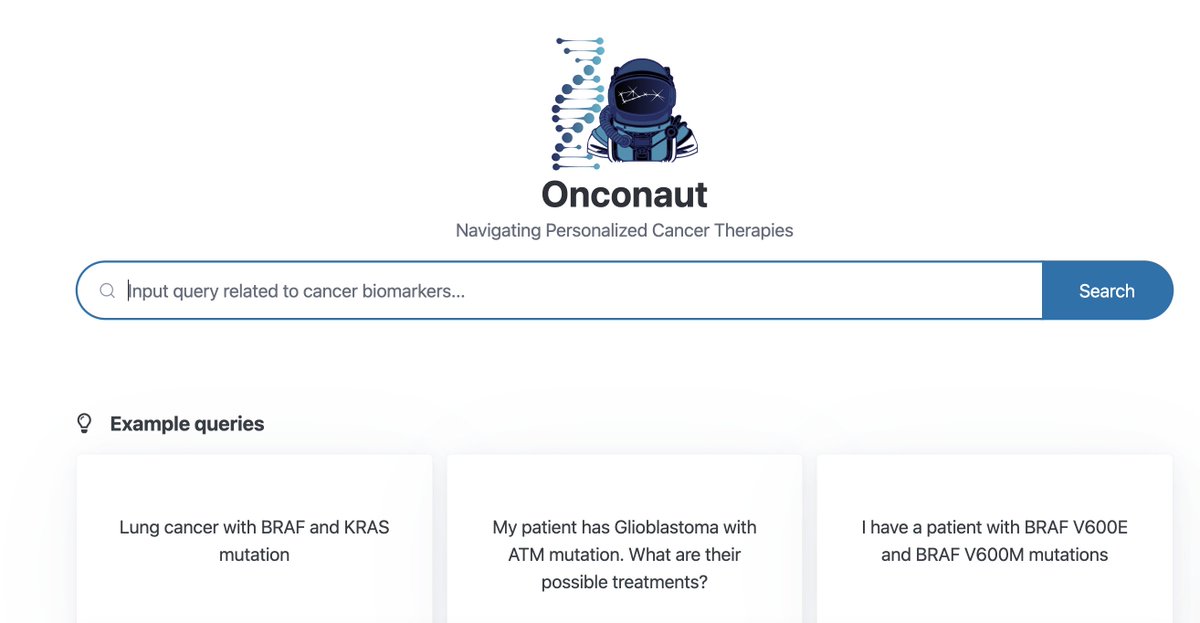 Exploring targeted cancer therapies? we are building Onconaut, an AI tool, that aims to assist healthcare professionals and patients in navigating potential options. which features do you want next? let us know! onconaut.ai