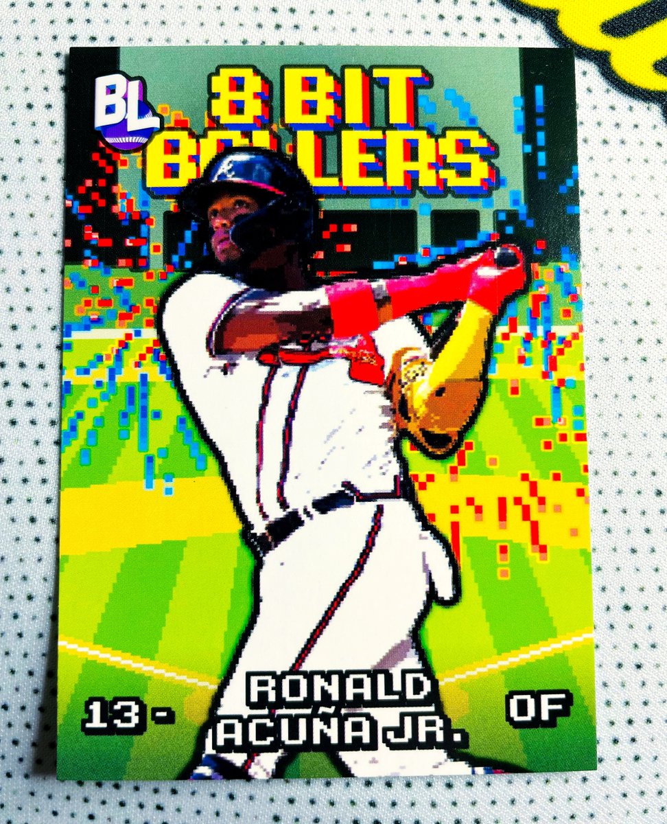 RONALD ACUNA JR ⚾️ 8 BIT BALLER #kengriffeyjr⁠
⁠
⚾️💙⁠*MY PC CARD OF THE DAY🌞⁠
⁠
#whodoyoucollect #thehobby #tradingcards⁠
#baseballhistory #vintagebaseballcards #mlbcards #baseball #vintagesportscards #baseballcards #sportscards #topps #mlb #mlballstar #junkwaxcollection