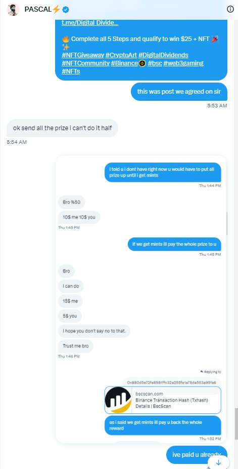 DDT_Token's tweet photo. @crypto_pkl aka Pascal scammed for 20$ what a shame...guys stay far away https://t.co/AWaiwy3XyG