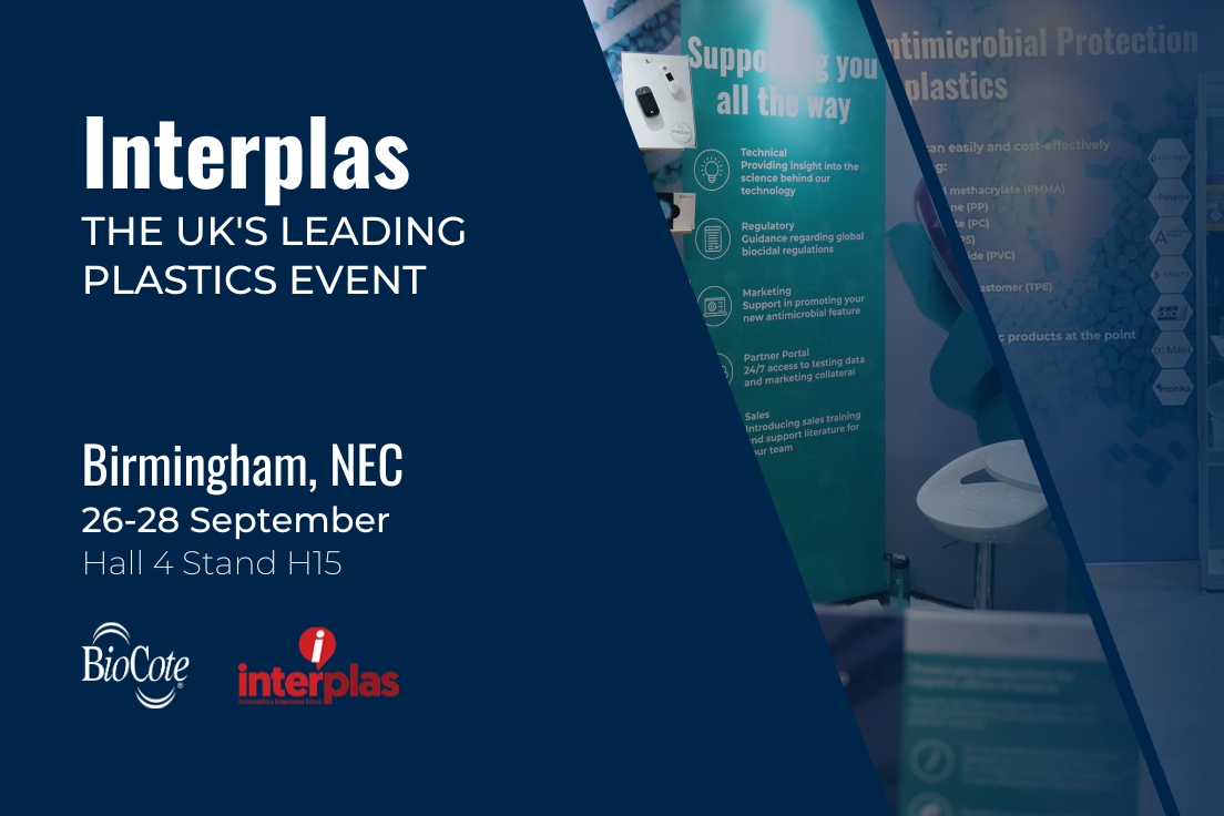 BioCote's tweet image. BioCote® is headed to #Interplas2023 the UK&apos;s leading plastics event!
 
📍 NEC, Birmingham UK
🗓️ September 26th – 28th
🏢 Hall 4 Stand H15

Find out more: eu1.hubs.ly/H04RYB50

#SustainableMaterials #IndustryEvent #B2BNetworking
