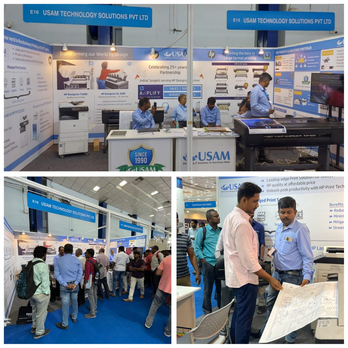 We're delighted to share with you all that our stall at the Print Expo held at the Chennai Trade Centre was a great success! 
#usam #PrintExpo #FutureOfPrinting #SustainableSolutions #VersatilePrinting #architect #engineering #education #manufacturing #printing #hp