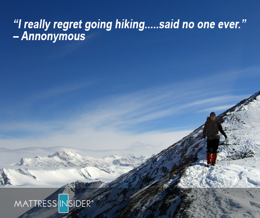 mattressinsider's tweet image. “I only regret going hiking….said no one ever.” ~ Annonymous
#MattressInsider #BeInspired #GoHiking #NoRegretsEver