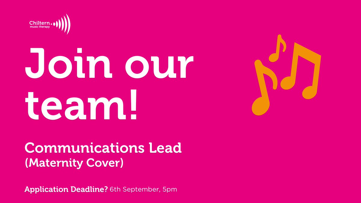 Join our team!

We are looking for a Communications Lead maternity cover for a 1-year fixed-term period. 

This is a remote, 2-day a week, flexible role focusing on strategy and planning.

Find out more and apply here: bit.ly/3OpUSnc

#MusicTherapy #Communications #JobAd