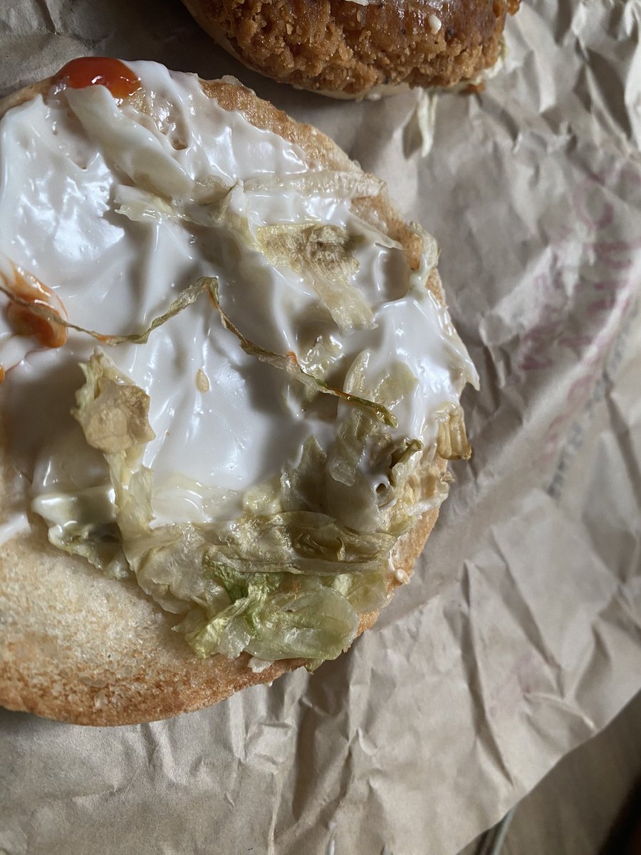 NishantAdhao's tweet photo. @mcdonaldsindia your burger prices are going up and quality is going down. Received burger with dried and stale lettuce. Adding image for your reference. Received this from mcd dangechowk pune https://t.co/v0wuJKCHEu
