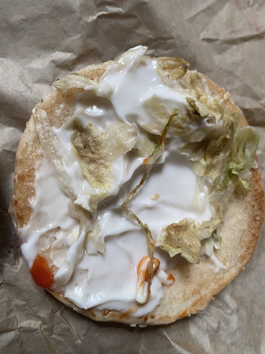 NishantAdhao's tweet photo. @mcdonaldsindia your burger prices are going up and quality is going down. Received burger with dried and stale lettuce. Adding image for your reference. Received this from mcd dangechowk pune https://t.co/v0wuJKCHEu