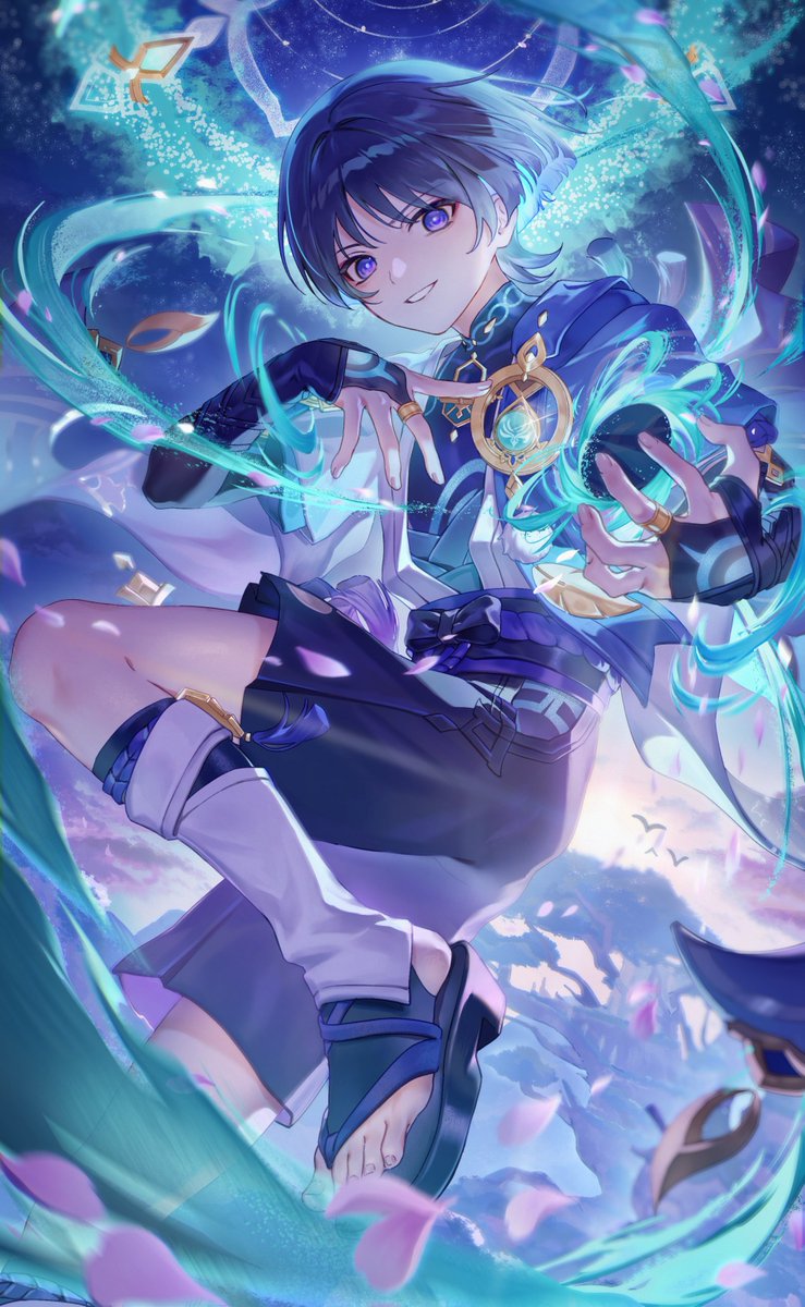 mmmymor's tweet photo. 暁星
#放浪者イラストコンテスト
#GenshinImpact  #wanderer
制作過程はリプツリーにて https://t.co/ZafInvd2ly