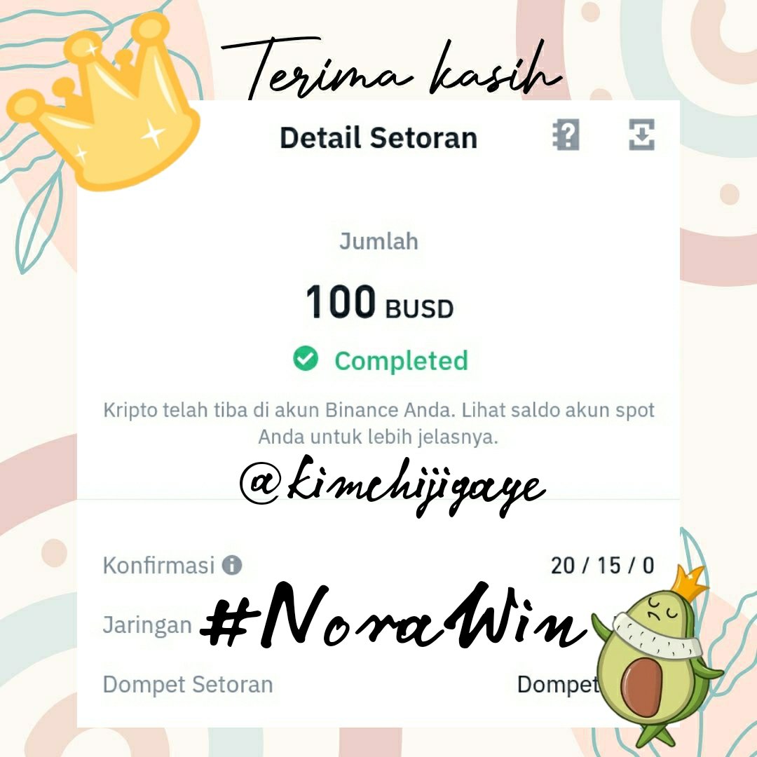 hidaaniw's tweet photo. Yeay, I've received the prize, thank you so much @NoraEstia, and sponsor @CoinWOfficial, @CoinWZH, @CoinWAcademyEN.
I hope you stay healthy, always be happy, and successful. Have a nice day!😻💐💖
#NoraWin https://t.co/RLNuhKFwmN