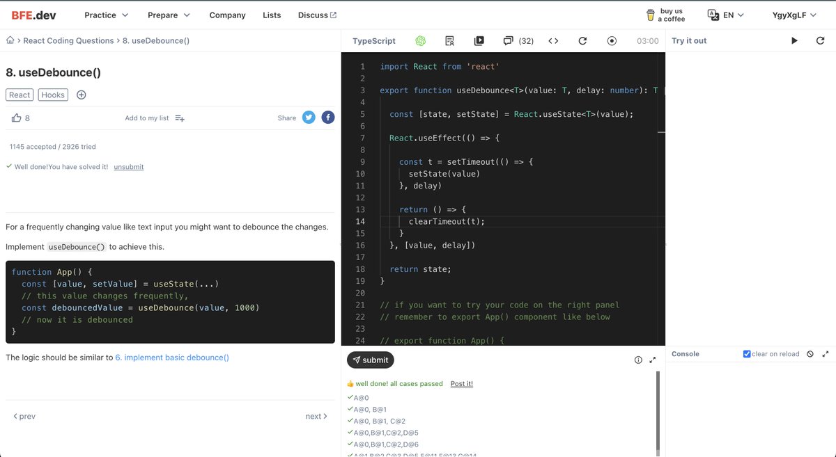 Je repartage bfe.dev qui permet de faire des exos JavaScript, TypeScript ou React.

C'est super bien fait et trié par niveau de difficulté (100% gratuit 🎉)