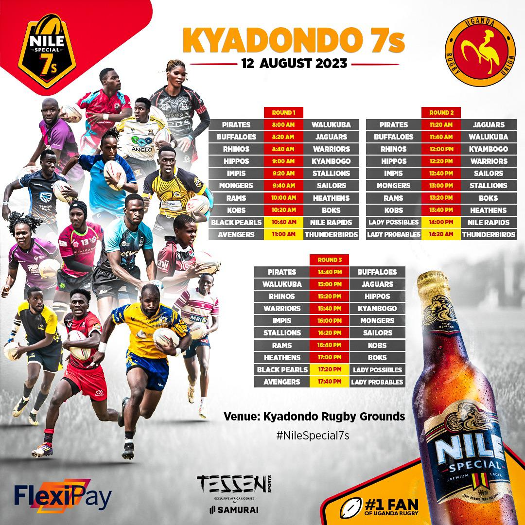 BlackPearlsRFC's tweet photo. This weekend's #Kyadondo7s has us up against @NileRapidsRFC at 10.40am then @LadyCranesRugby Possibles at 5.20pm.

We currently top the #NileSpecial7s table standings but with 3 circuits still left, there is no room for error!

#BlackPearlsStrong 🖤❤️
#LONEAfrica
#GloFoodsUg https://t.co/2L9jvu6teu