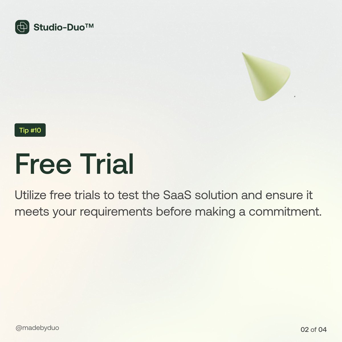 madebyduo's tweet photo. π Join SaaS Tuesday Tips for entrepreneurial success to get your SaaS business started!
Part 3οΈβ£
Follow now and comment "SaaSmart complete" for the full tip! π
#SaaSmart #SaaS #Entrepreneurship https://t.co/HeCGvbOxBJ