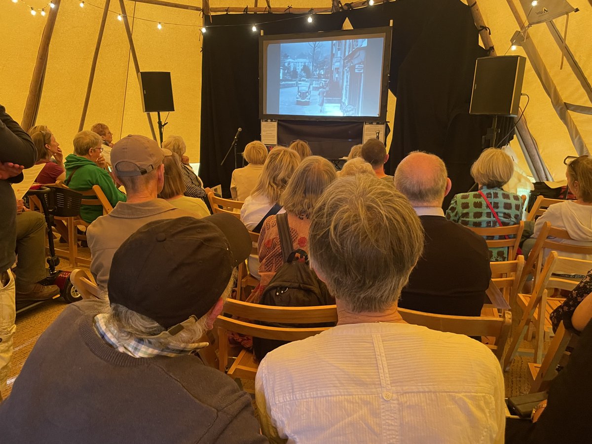Films in a field! - enjoying local film heritage in the Eisteddfod's #Sinemaes tent 📽️🎪@Eisteddfod_eng @NLWales