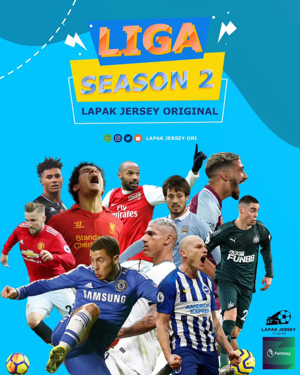 lapakjerseyori's tweet photo. WE'RE BACK!
Liga FPL Lapak Jersey Ori season 2 kembali dengan hadiah yang lebih banyak dibanding musim lalu. Total hadiah hingga 2 juta!

Boleh TERNAK AKUN! Asal satu medsos, satu tim.
Izin tag om2 @pisangij01 @KoFPLI @Jerseyforum @KoFPLIJakarta @DedsMaster @SukaFPL @FplAddicted https://t.co/XzBm10wiZU