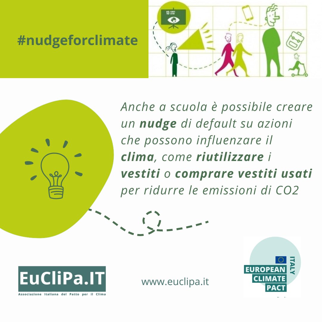 🚰Per fabbricare una maglietta nuova ci vogliono 2700 litri d’acqua: il corrispettivo di quanto una persona berrebbe in due anni

👕Ecco perché è importante, anche a scuola, incentivare il riutilizzo dei vestiti o l'acquisto di vestiti usati

#euclipa #nudgeforclimate #clima