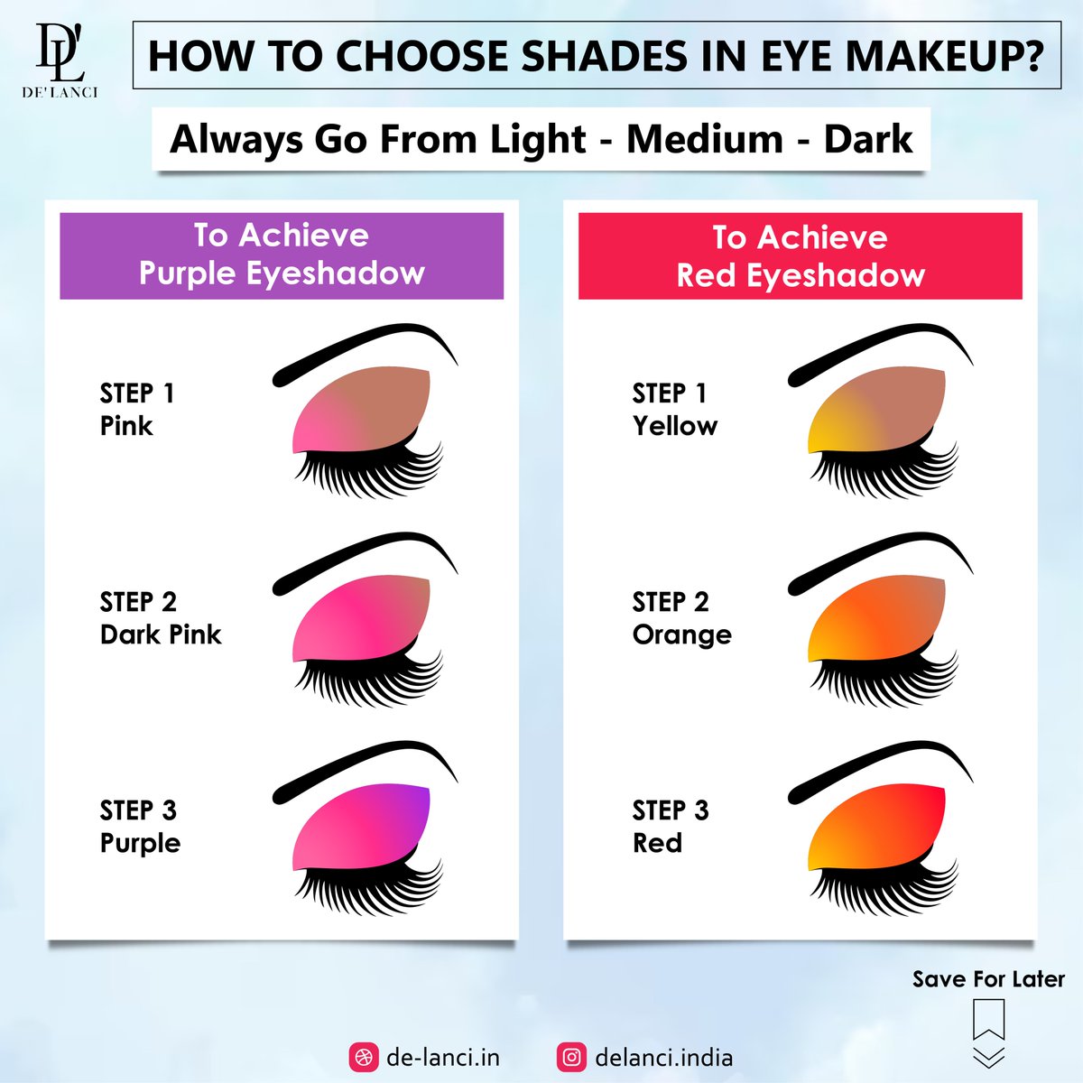 Save this tip to choose shades in Eye makeup 🤗

Don't be fool to apply wrong eyemakeup🫠

#delanciindia #delanci #delancicosmetics #delancisale #LongLastingMakeup #VeganMakeup #MakeupEssentials #MakeupProducts #crueltyfree  #makeupacademy #masterclass #makeupworkshops