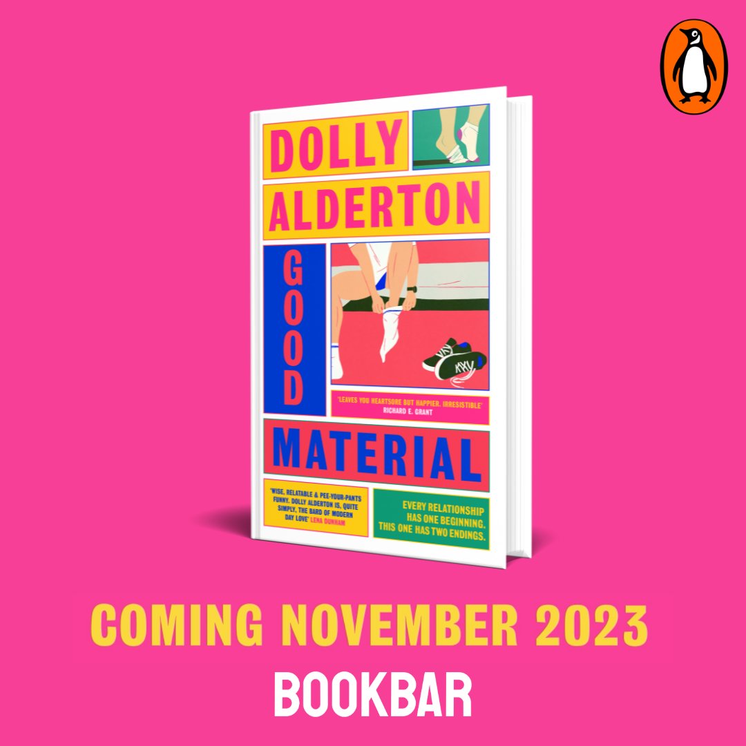 Our gal @dollyalderton has a sublime new novel coming out look at its gorgeous cover! #GoodMaterial will make you chuckle on the tube, tear up in cafés and fill your heart. It's everything we hoped and we can't wait for you to read it. Pre-order now! bookbaruk.com/product-page/g…